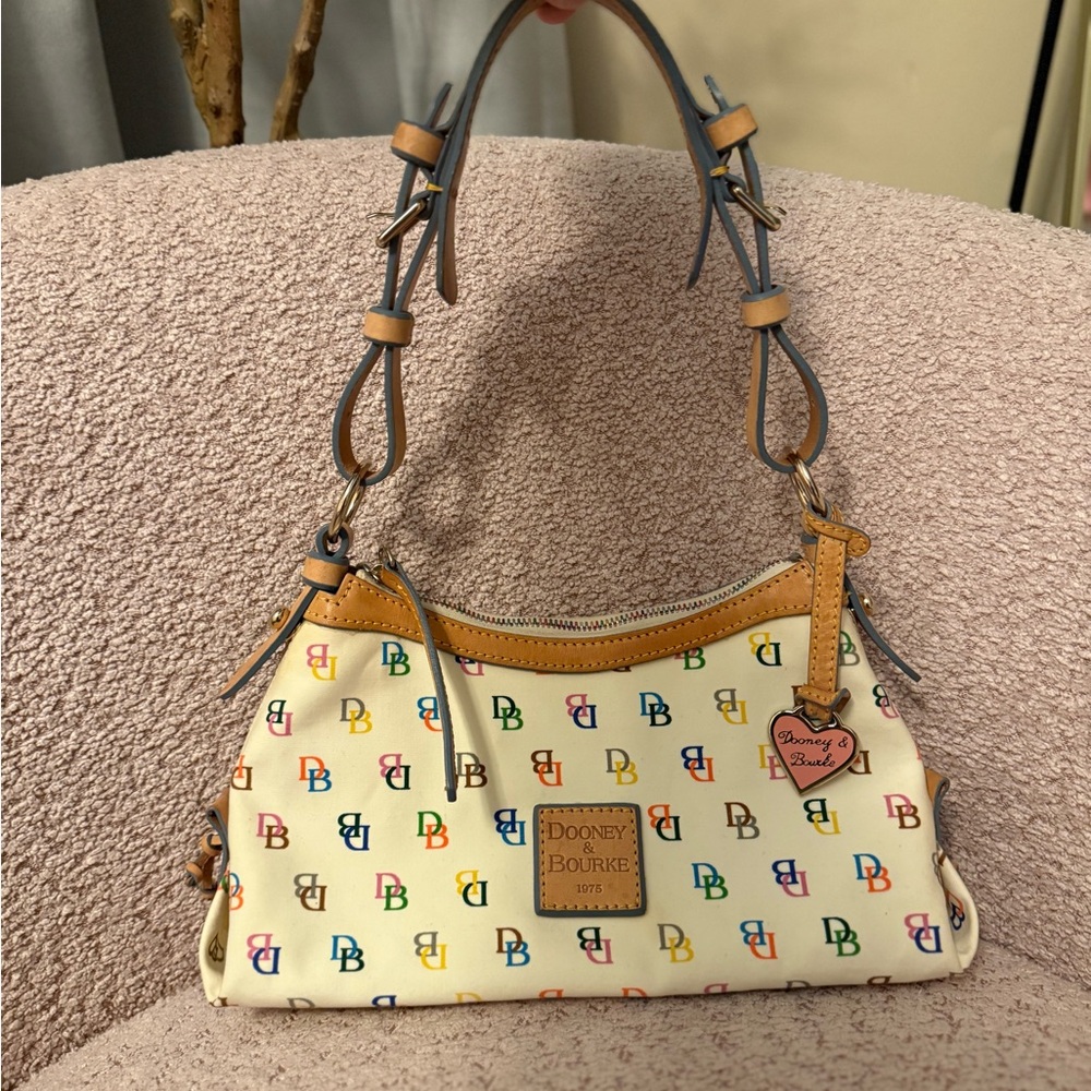 Dooney & Bourke It Multicolored Rainbow Monogram Vintage Y2K Purse Leather Cute